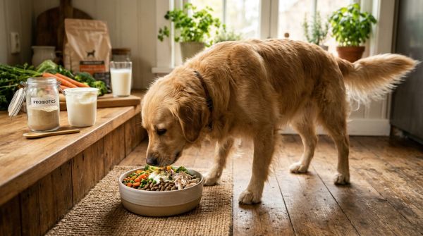 Quels sont les avantages d'inclure des probiotiques dans l'alimentation de mon chien ?